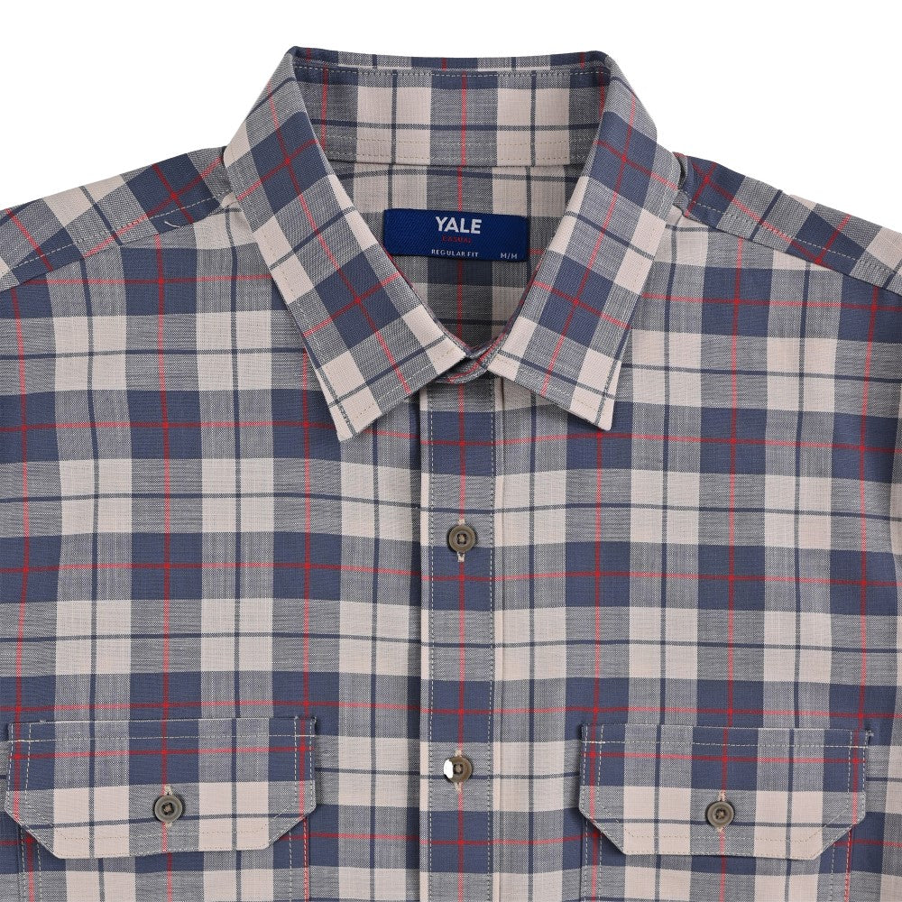 Camisa Yale Para Caballero Manga Larga Regular Fit 8211 Azul Acero