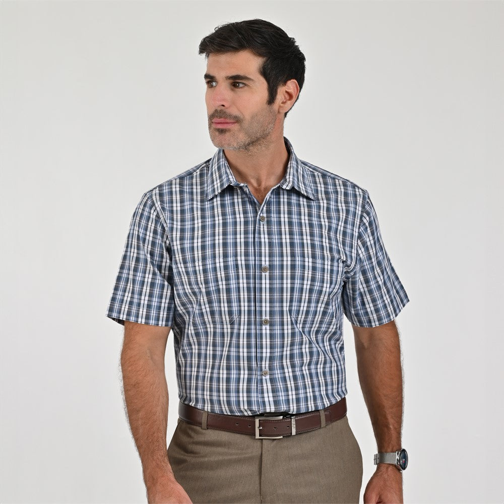 Camisa Yale Para Caballero Manga Larga Regular Fit 8212 Azul Acero
