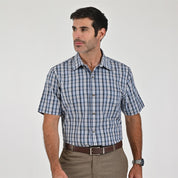 Camisa Yale Para Caballero Manga Larga Regular Fit 8212 Azul Acero