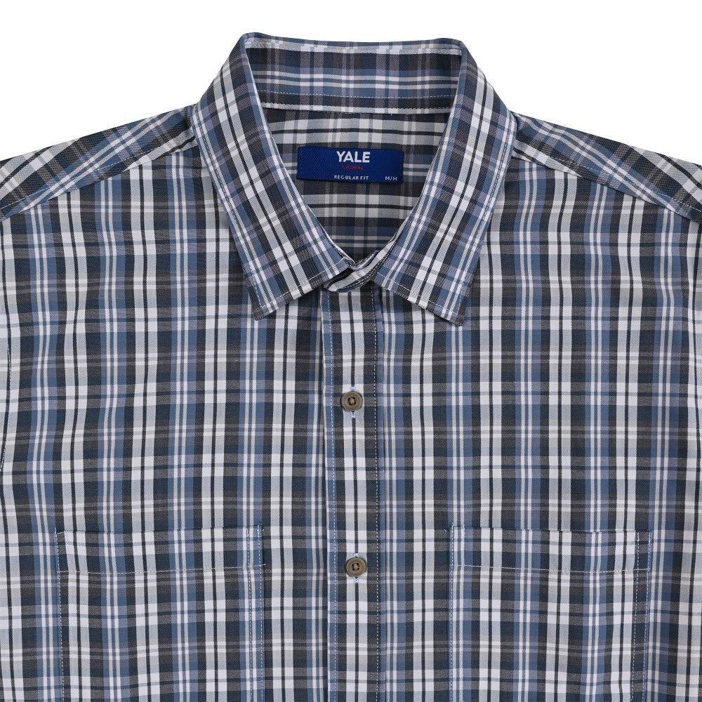 Camisa Yale Para Caballero Manga Larga Regular Fit 8212 Azul Acero