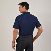 Camisa casual Yale Regular Fit Manga corta 3541 Azul
