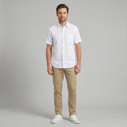 Camisa casual Yale Regular Fit Manga corta 7298 Blanco