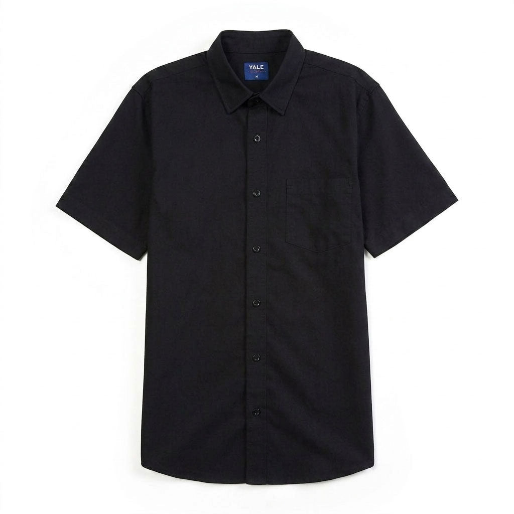 Camisa casual Yale Regular Fit Manga corta 7298 Negro