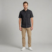 Camisa casual Yale Regular Fit Manga corta 7298 Negro