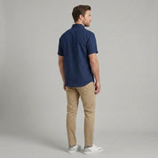 Camisa casual Yale Regular Fit Manga corta 7298 Azul