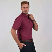 Camisa casual Yale Regular Fit Manga corta 7298 Vino