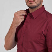 Camisa casual Yale Regular Fit Manga corta 7298 Vino