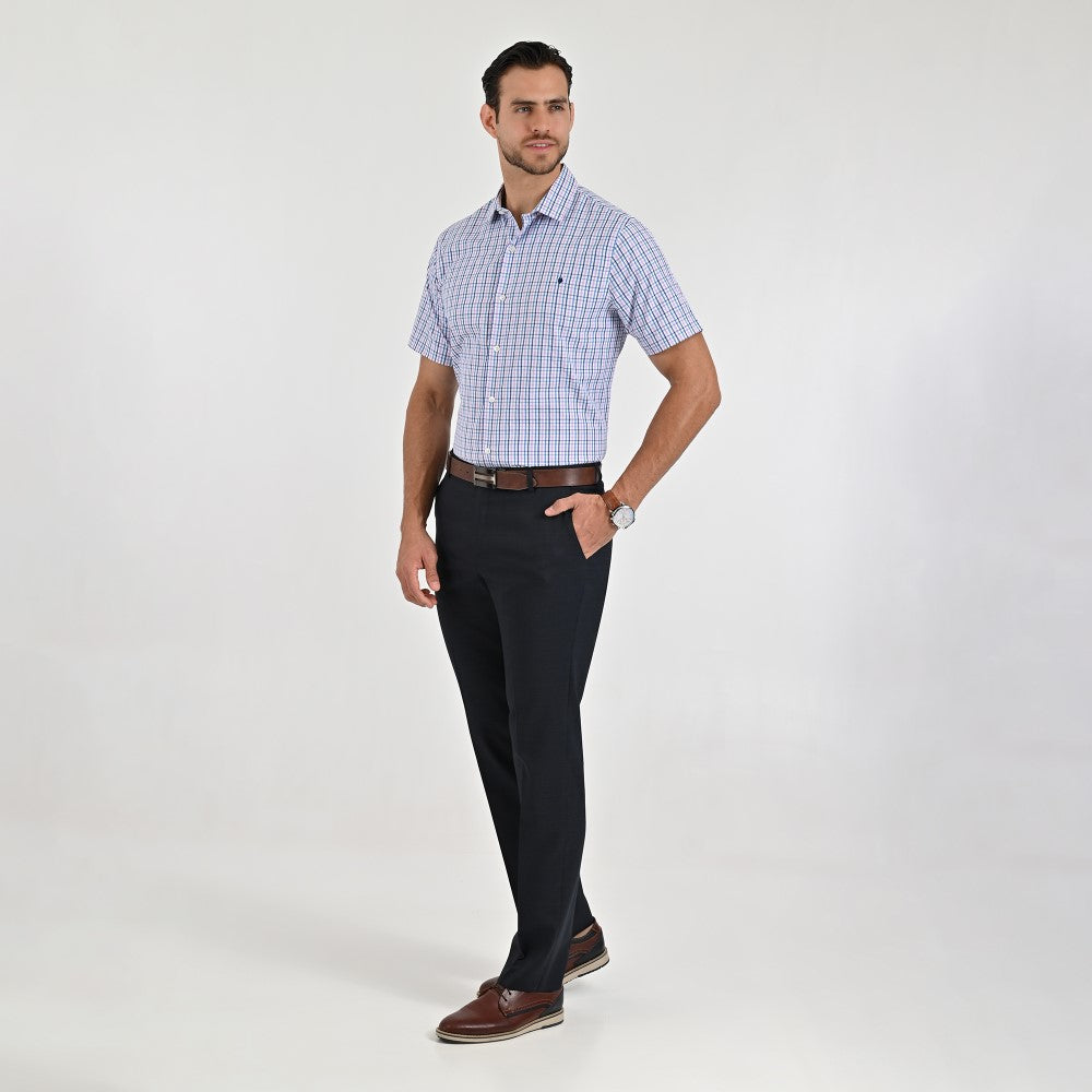 Camisa Yale Para Caballero Manga Corta Regular Fit 2153 Rosa
