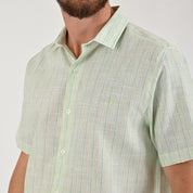 Camisa Yale Para Caballero Manga Corta Regular Fit 2185 Verde