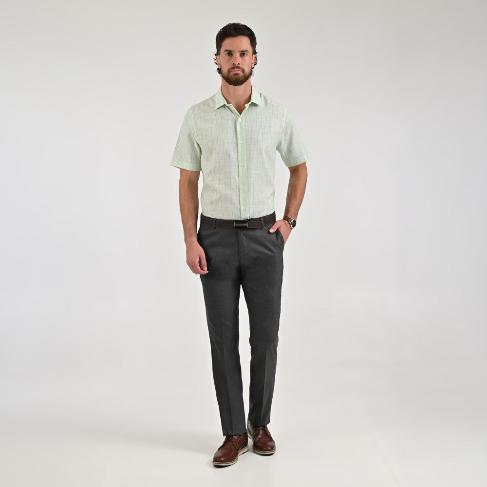 Camisa Yale Para Caballero Manga Corta Regular Fit 2185 Verde