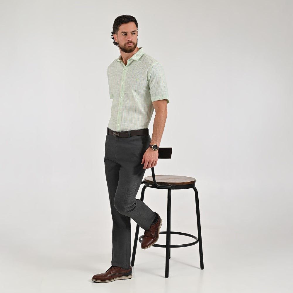 Camisa Yale Para Caballero Manga Corta Regular Fit 2185 Verde