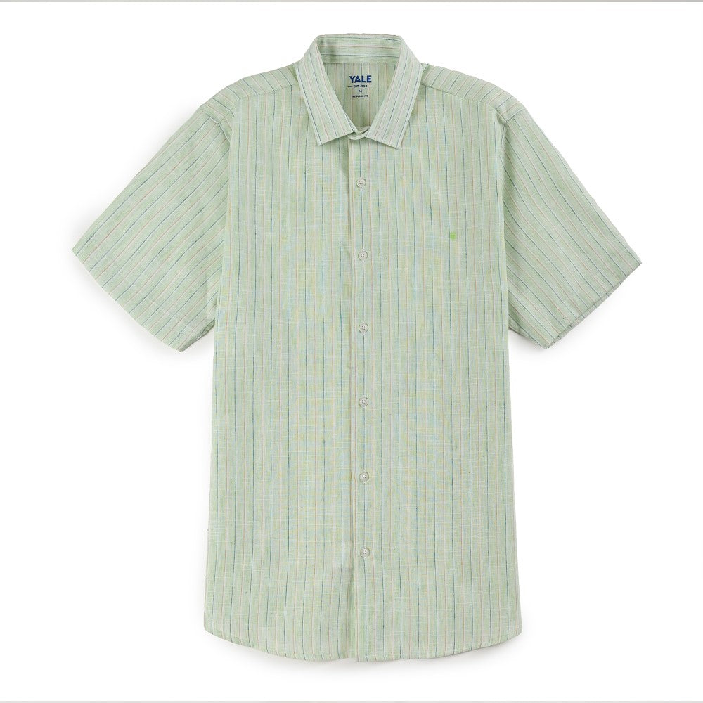 Camisa Yale Para Caballero Manga Corta Regular Fit 2185 Verde