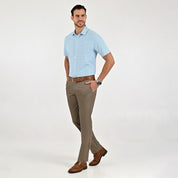 Camisa Yale Para Caballero Manga Corta Regular Fit 2212 Azul Plumbago