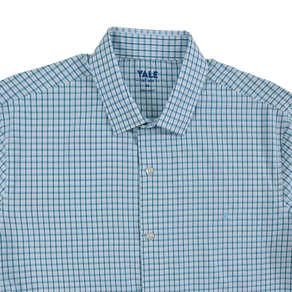 Camisa Yale Para Caballero Manga Corta Regular Fit 2212 Azul Plumbago