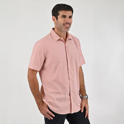 Camisa Yale Para Caballero Manga Corta Regular Fit 2212 Rojo