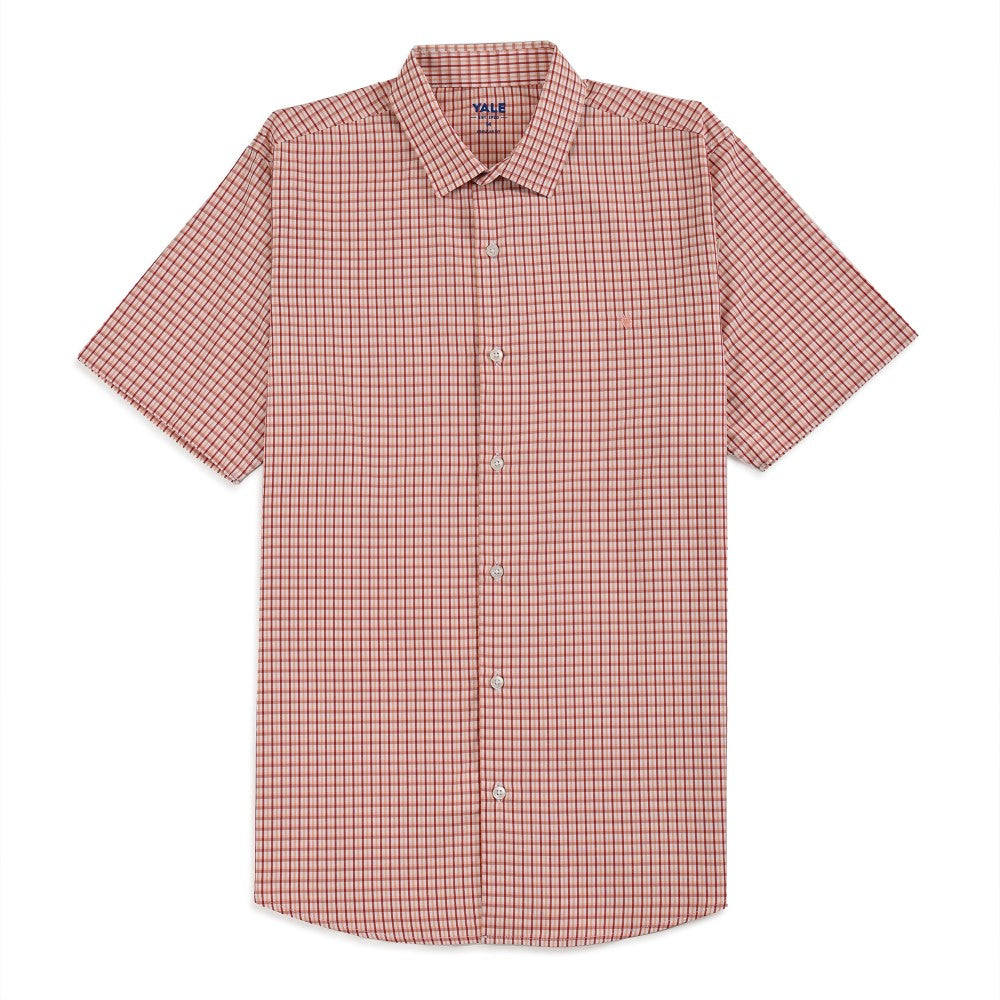Camisa Yale Para Caballero Manga Corta Regular Fit 2212 Rojo