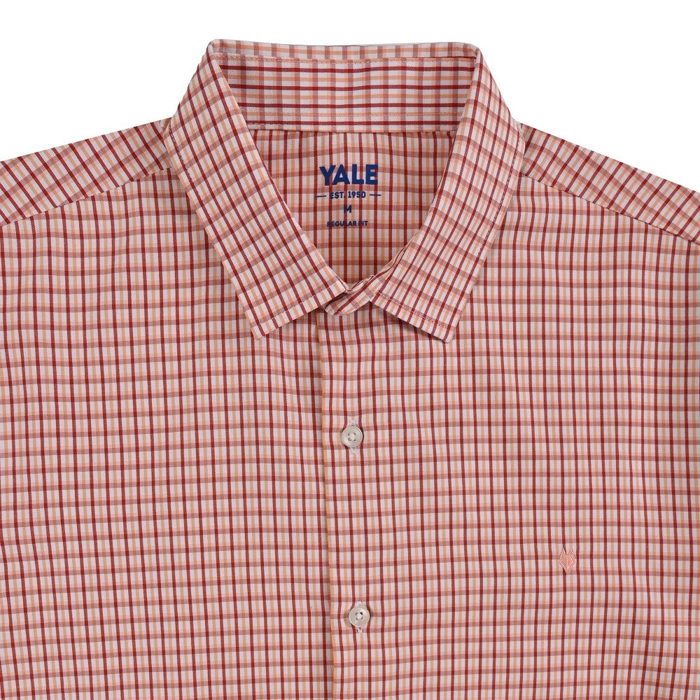 Camisa Yale Para Caballero Manga Corta Regular Fit 2212 Rojo