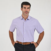 Camisa Yale Para Caballero Manga Corta Regular Fit 2212 Lila
