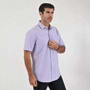 Camisa Yale Para Caballero Manga Corta Regular Fit 2212 Lila
