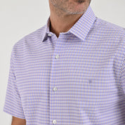Camisa Yale Para Caballero Manga Corta Regular Fit 2212 Lila