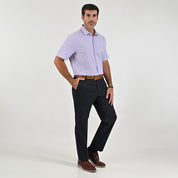 Camisa Yale Para Caballero Manga Corta Regular Fit 2212 Lila