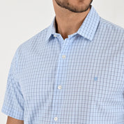 Camisa Yale Para Caballero Manga Corta Regular Fit 2213 Azul