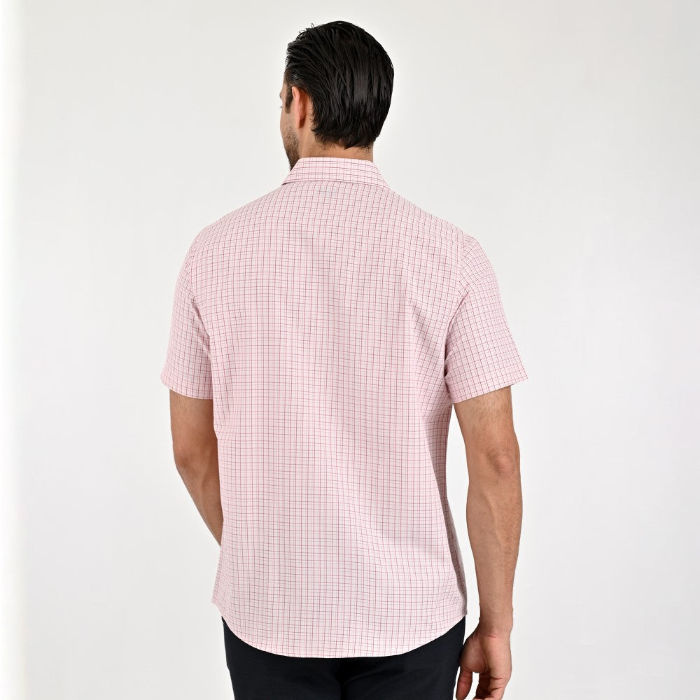 Camisa Yale Para Caballero Manga Corta Regular Fit 2213 Rojo
