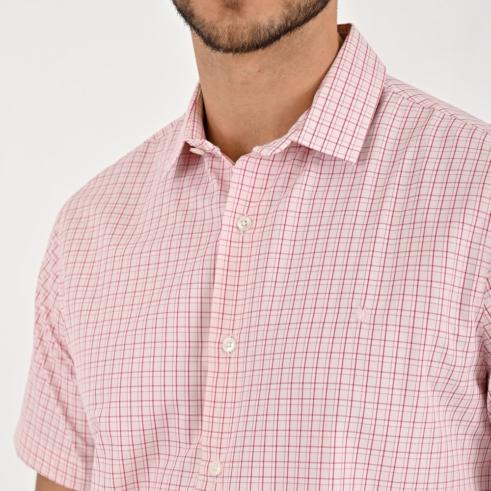 Camisa Yale Para Caballero Manga Corta Regular Fit 2213 Rojo
