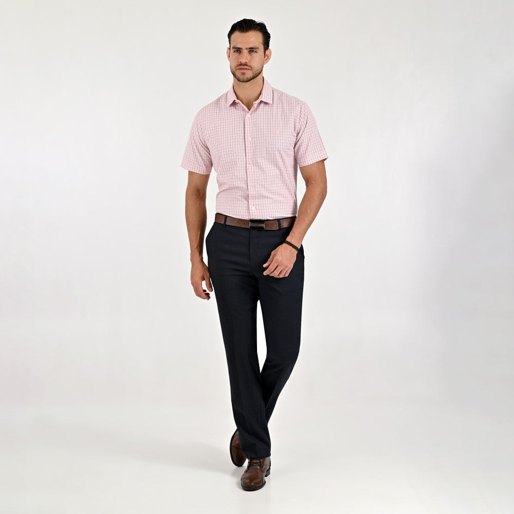 Camisa Yale Para Caballero Manga Corta Regular Fit 2213 Rojo