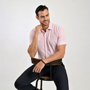 Camisa Yale Para Caballero Manga Corta Regular Fit 2213 Rojo