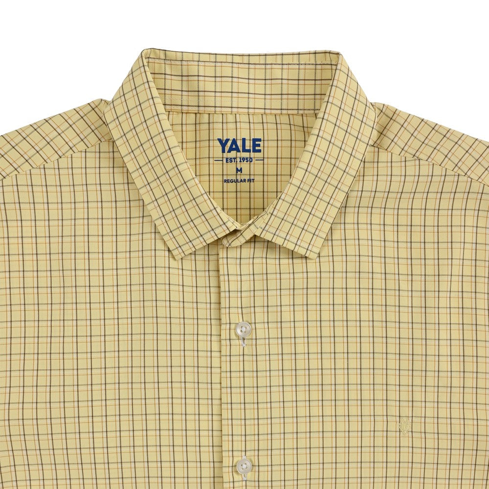 Camisa Yale Para Caballero Manga Corta Regular Fit 2213 Amarillo