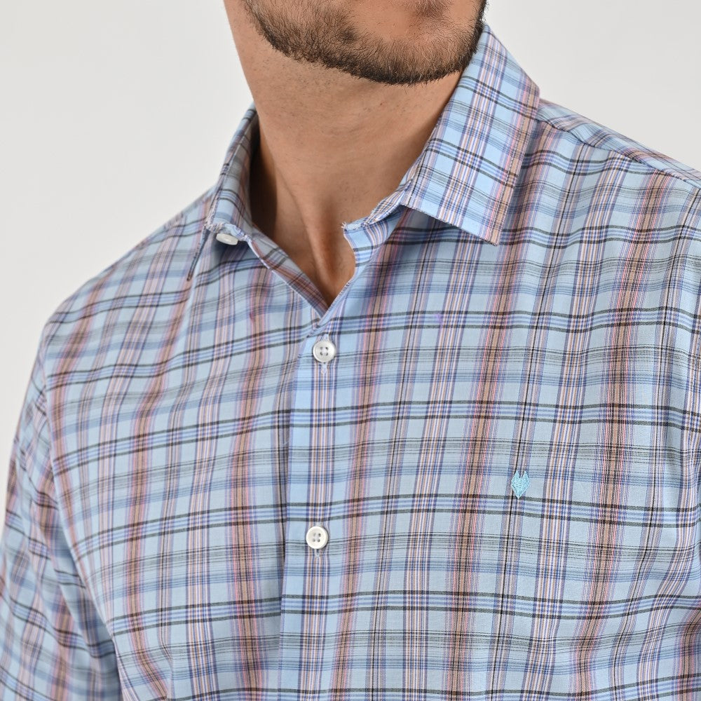 Camisa Yale Para Caballero Manga Corta Regular Fit 2265 Azul