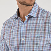 Camisa Yale Para Caballero Manga Corta Regular Fit 2265 Azul