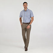 Camisa Yale Para Caballero Manga Corta Regular Fit 2265 Azul