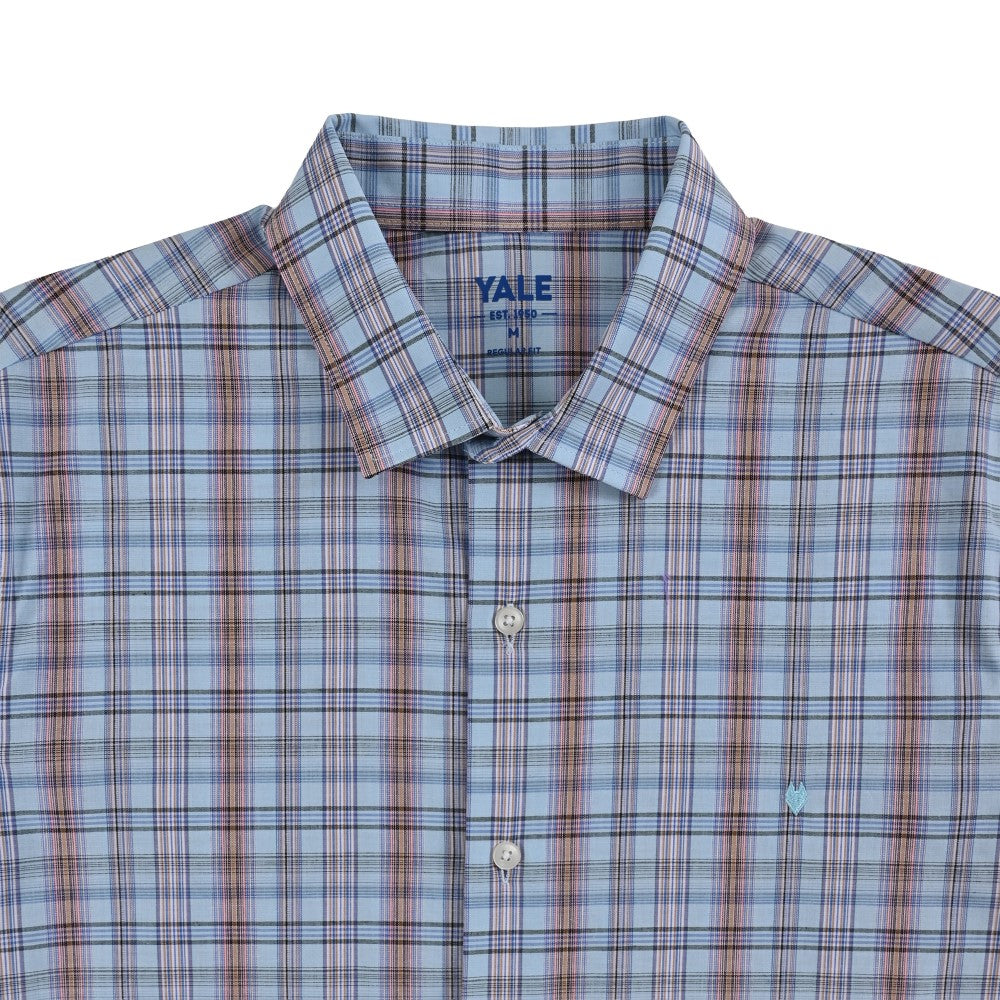Camisa Yale Para Caballero Manga Corta Regular Fit 2265 Azul