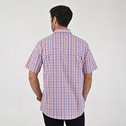 Camisa Yale Para Caballero Manga Corta Regular Fit 2265 Coral