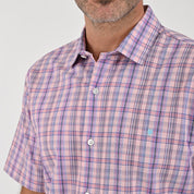 Camisa Yale Para Caballero Manga Corta Regular Fit 2265 Coral