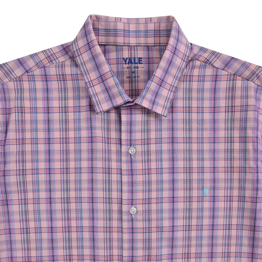 Camisa Yale Para Caballero Manga Corta Regular Fit 2265 Coral