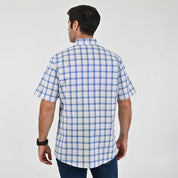 Camisa Yale Para Caballero Manga Corta Regular Fit 2588 Gris Acero