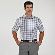 Camisa Yale Para Caballero Manga Corta Regular Fit 2588 Morado