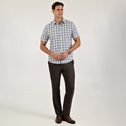 Camisa Yale Para Caballero Manga Corta Regular Fit 2588 Morado