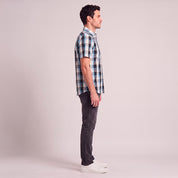 Camisa casual Yale Regular Fit Manga corta 7749 Azul