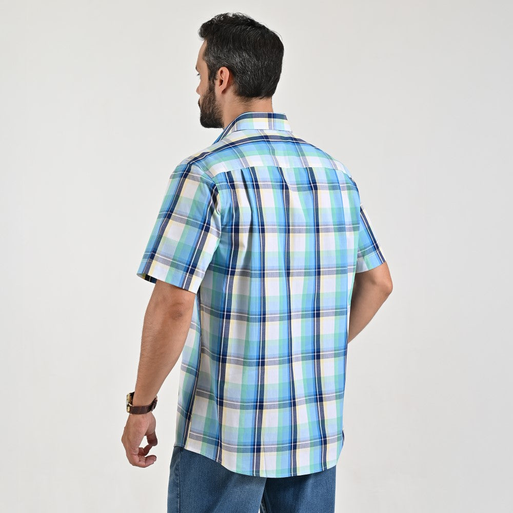 Camisa casual Yale Regular Fit Manga corta 7766 Verde