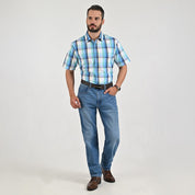 Camisa casual Yale Regular Fit Manga corta 7766 Verde