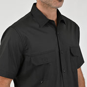 Camisa Pesquera Para Caballero Manga Corta Regular Fit 5536 Negro