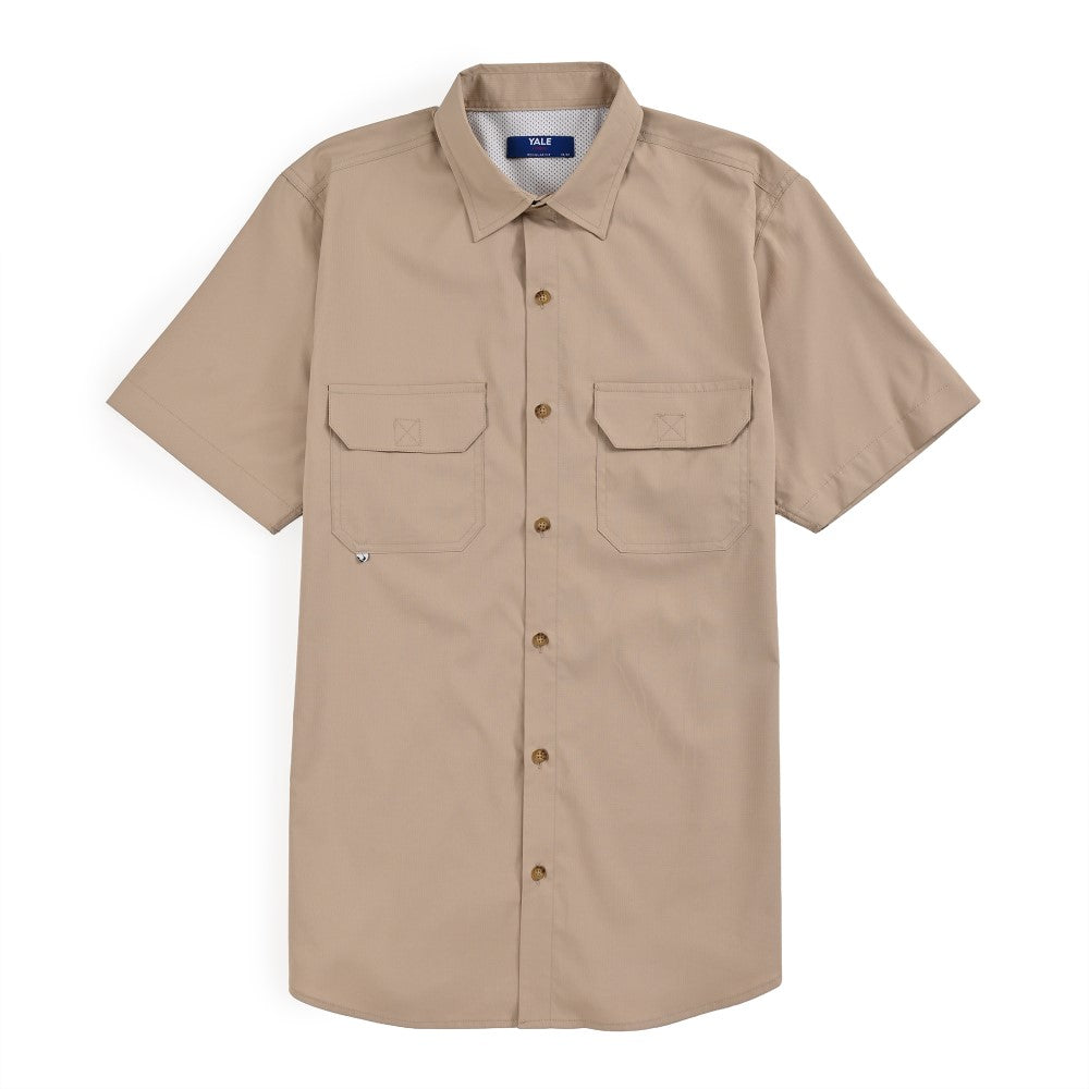 Camisa Pesquera Para Caballero Manga Corta Regular Fit 5536 Kaki