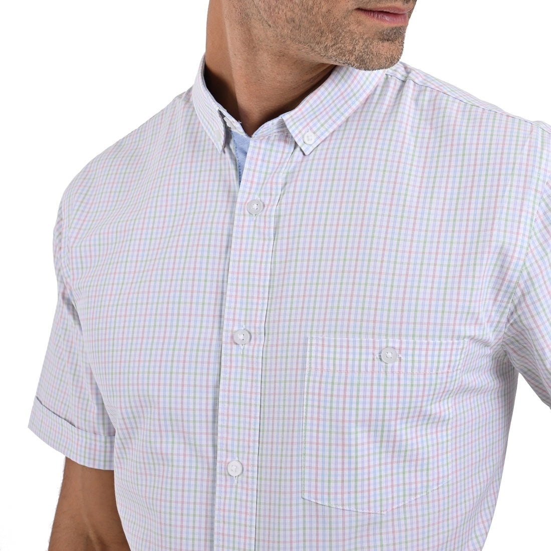 Camisa Yale  Manga Corta Regular Fit 2172 Azul Cielo