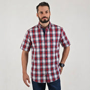 Camisa casual Yale Regular Fit Manga corta 7760 Rojo Sangre