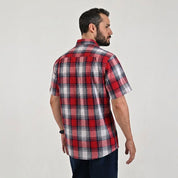 Camisa casual Yale Regular Fit Manga corta 7760 Rojo Sangre