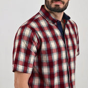 Camisa casual Yale Regular Fit Manga corta 7760 Rojo Sangre